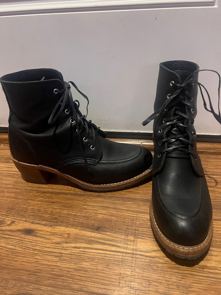 Red Wing Clara Black Leather Lace-Up Ankle Boots